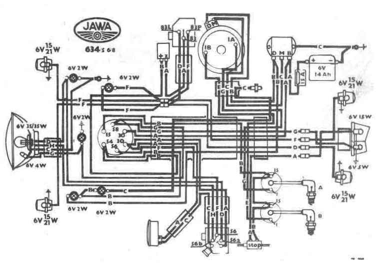 Elektrické schéma 634-5, 6, 8