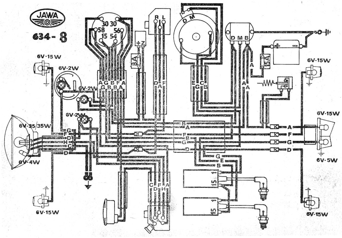 Elektrické schéma 634-8 