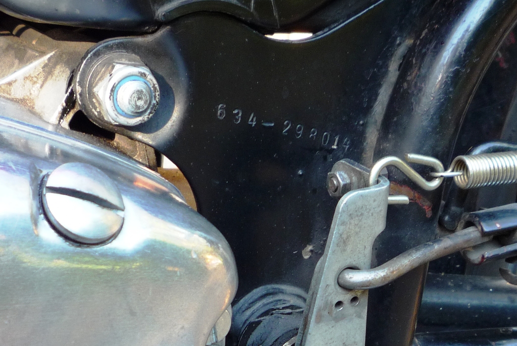 Číslo rámu Jawa 350/634-8